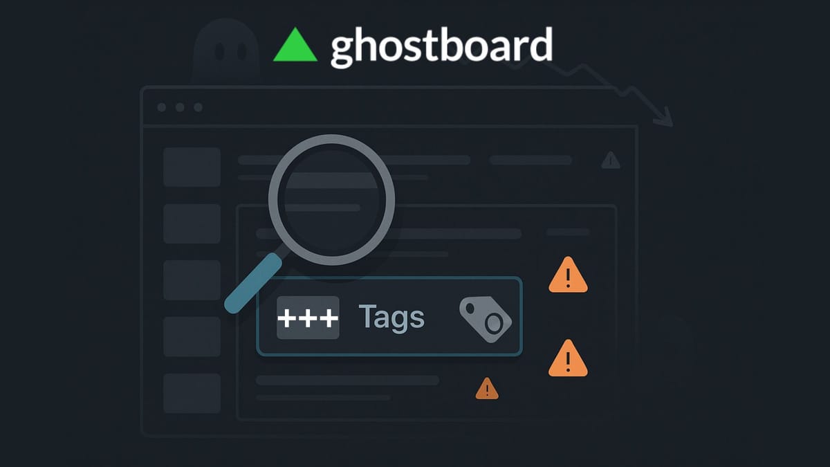 Too Many Tags in Ghost? Fix It with Ghostboard ✨